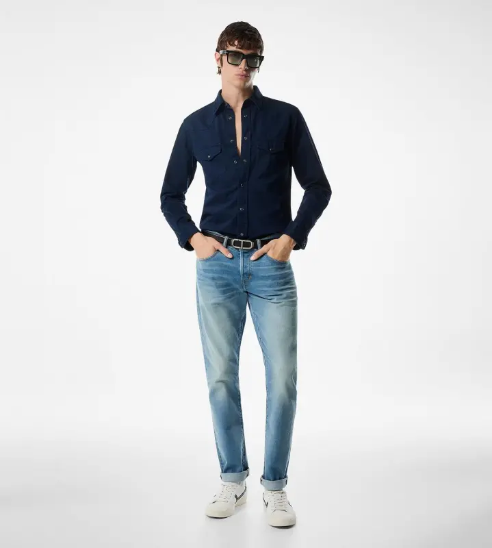 PEACH TWILL WESTERN SHIRT online